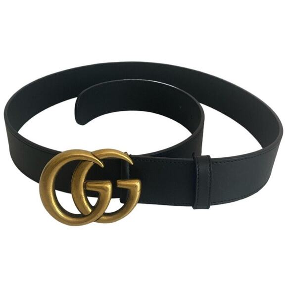 Gucci GG Marmont 2015 Re-Edition Wide Belt in Black Leather - Picture 11 of 13